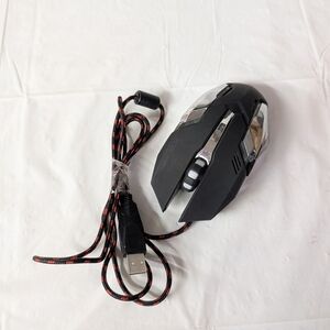 Cakce GT40 Wired Gaming Mouse - Black and Silver